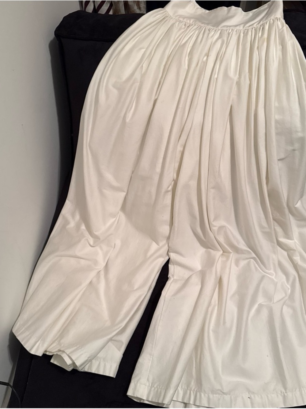 Wide-Leg High-Waist Trousers in White